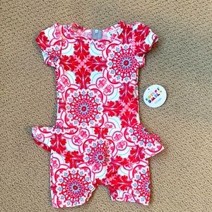 DOT DOT SMILE Peplum Skirt Romper: 6-12 months